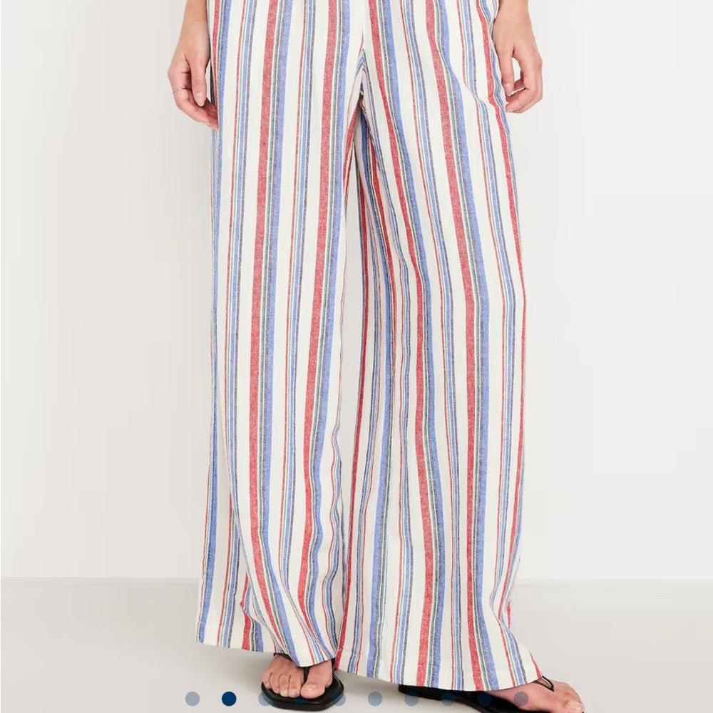 Old Navy Mulicolor Stripped Linen Pants